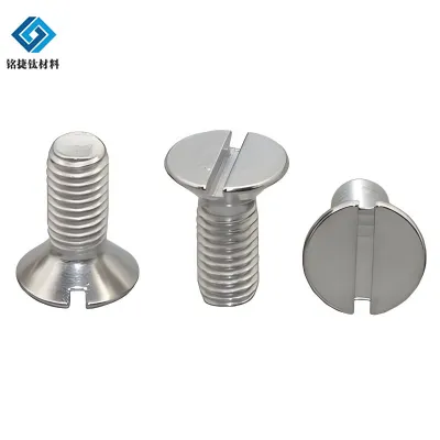 DIN963 Titanium Slotted Countersunk Head